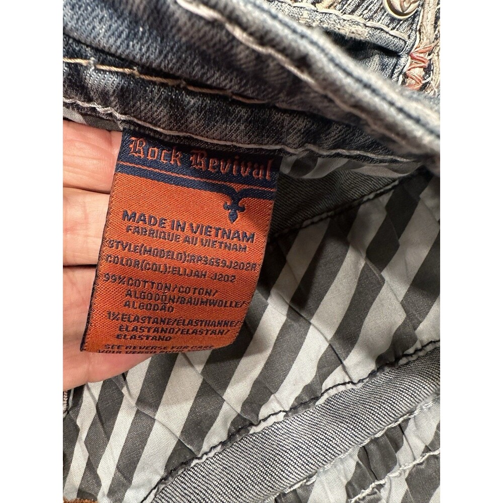 Mens Rock Revival Elijah straight jeans size 30 good condition vintage - Picture 9 of 16